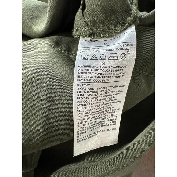 Banana Republic Womens‎ Collared Button Up Romper Shorts Olive Green Size 0 - Picture 5 of 5